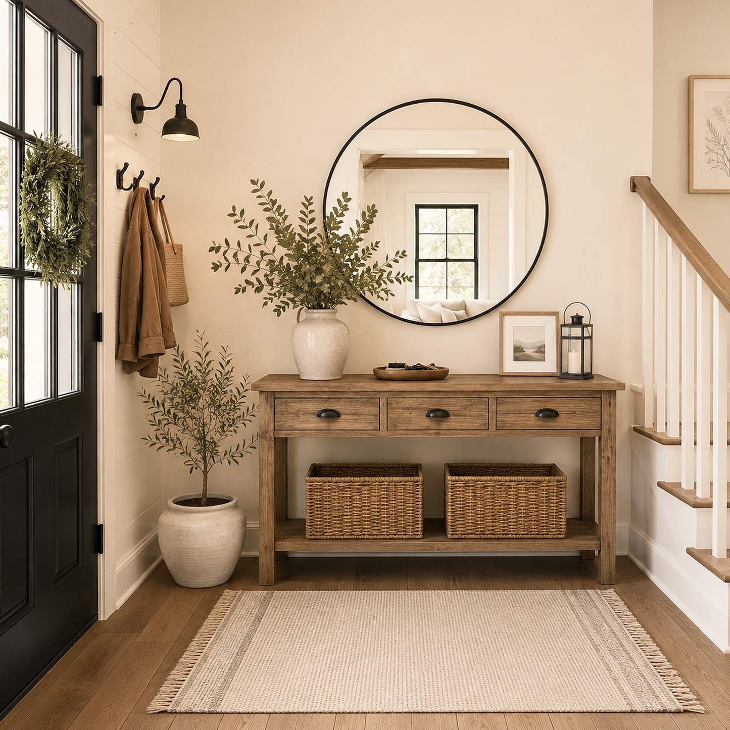 pristine painted entryway