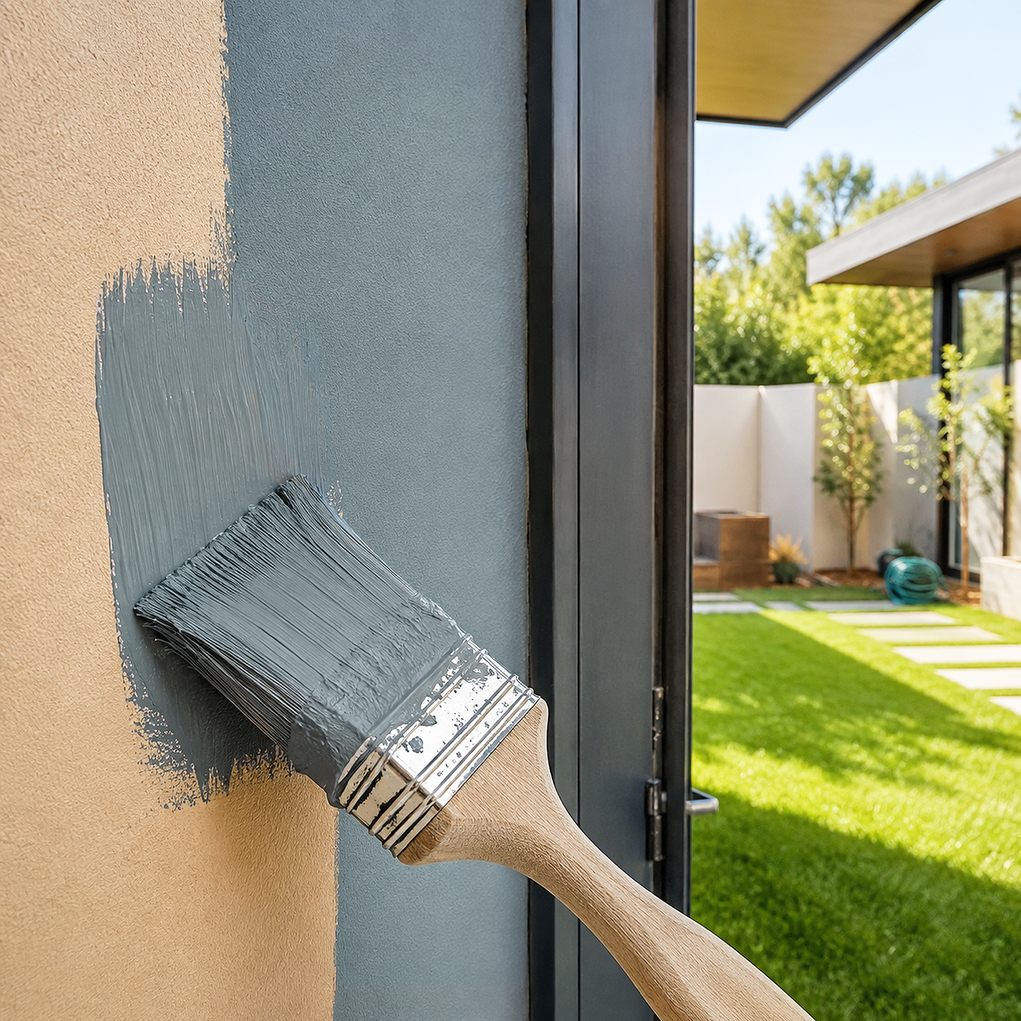 providence blue paint brush