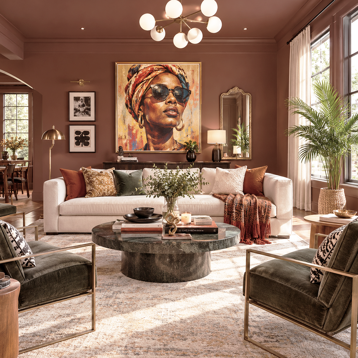pumpernickel painted living room