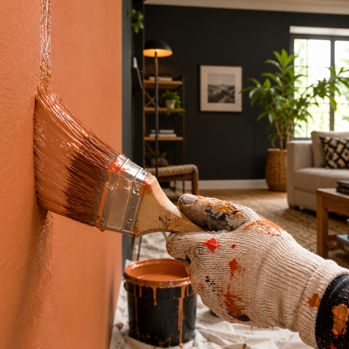 pumpkin cream paint brush