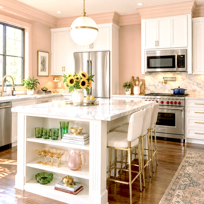 pumpkin mousse painted kitchen