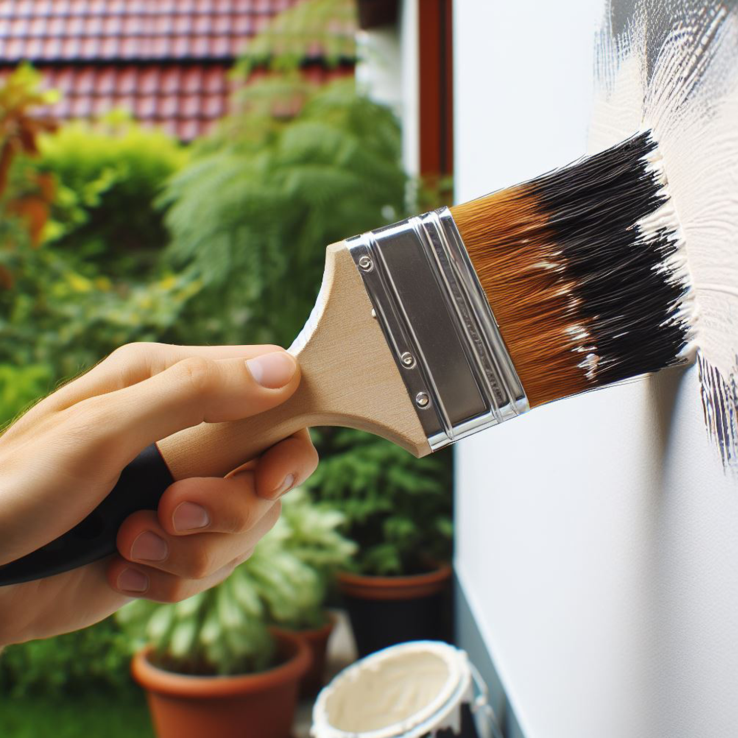 pure white paint brush