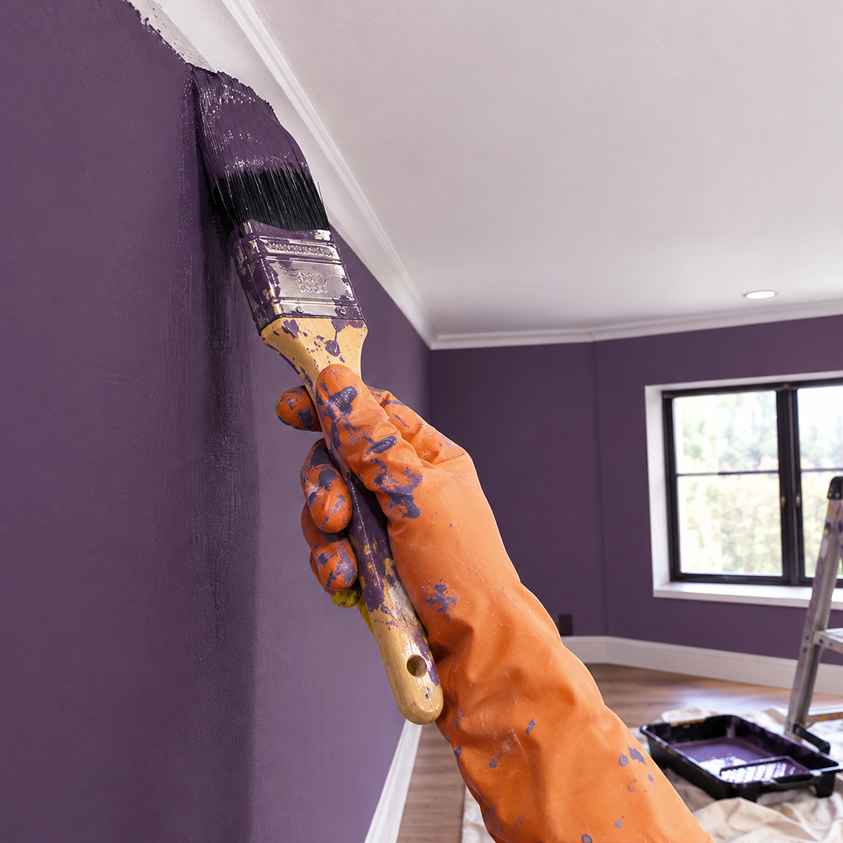 purple lotus paint brush
