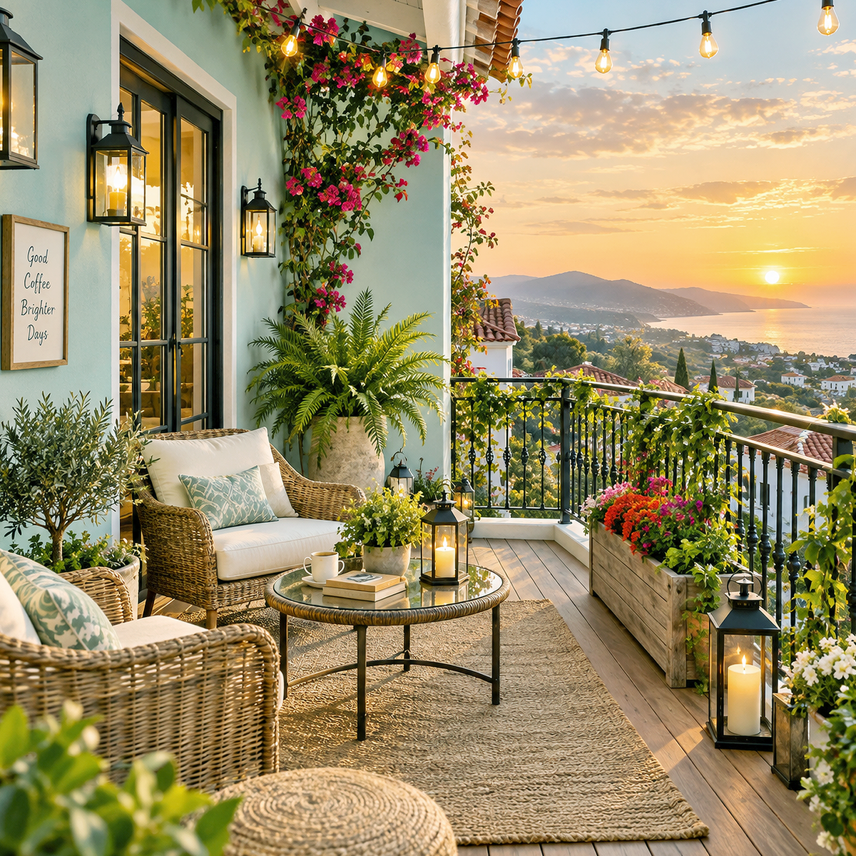 rhine river painted balcony