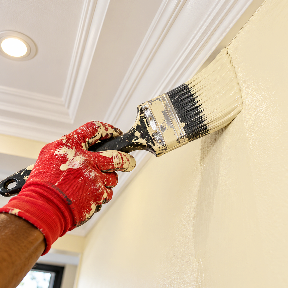 rich cream paint brush