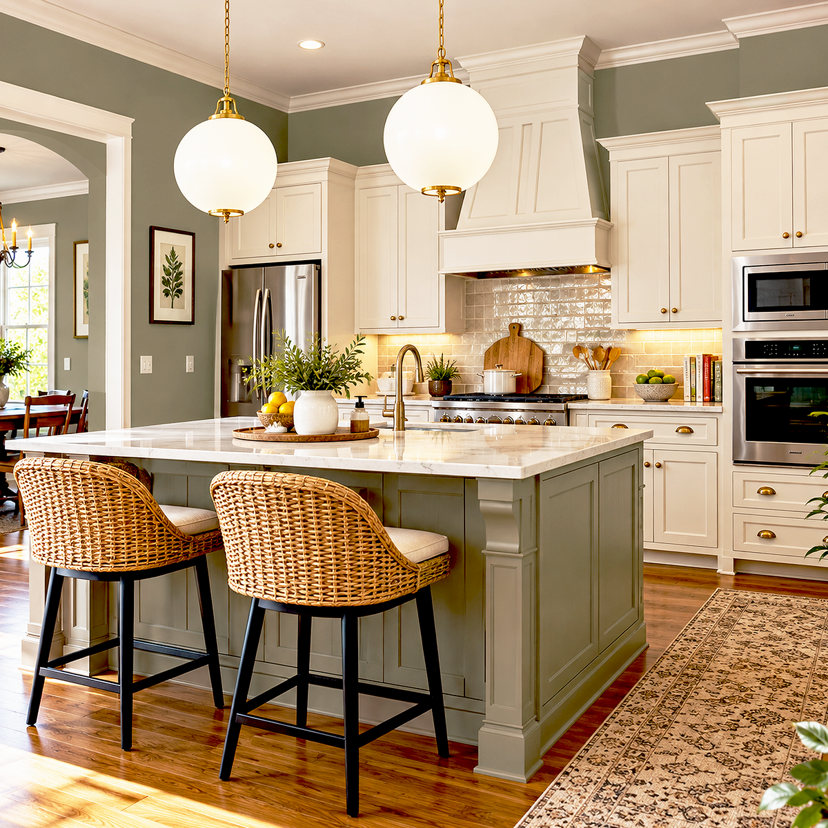 river silt painted kitchen