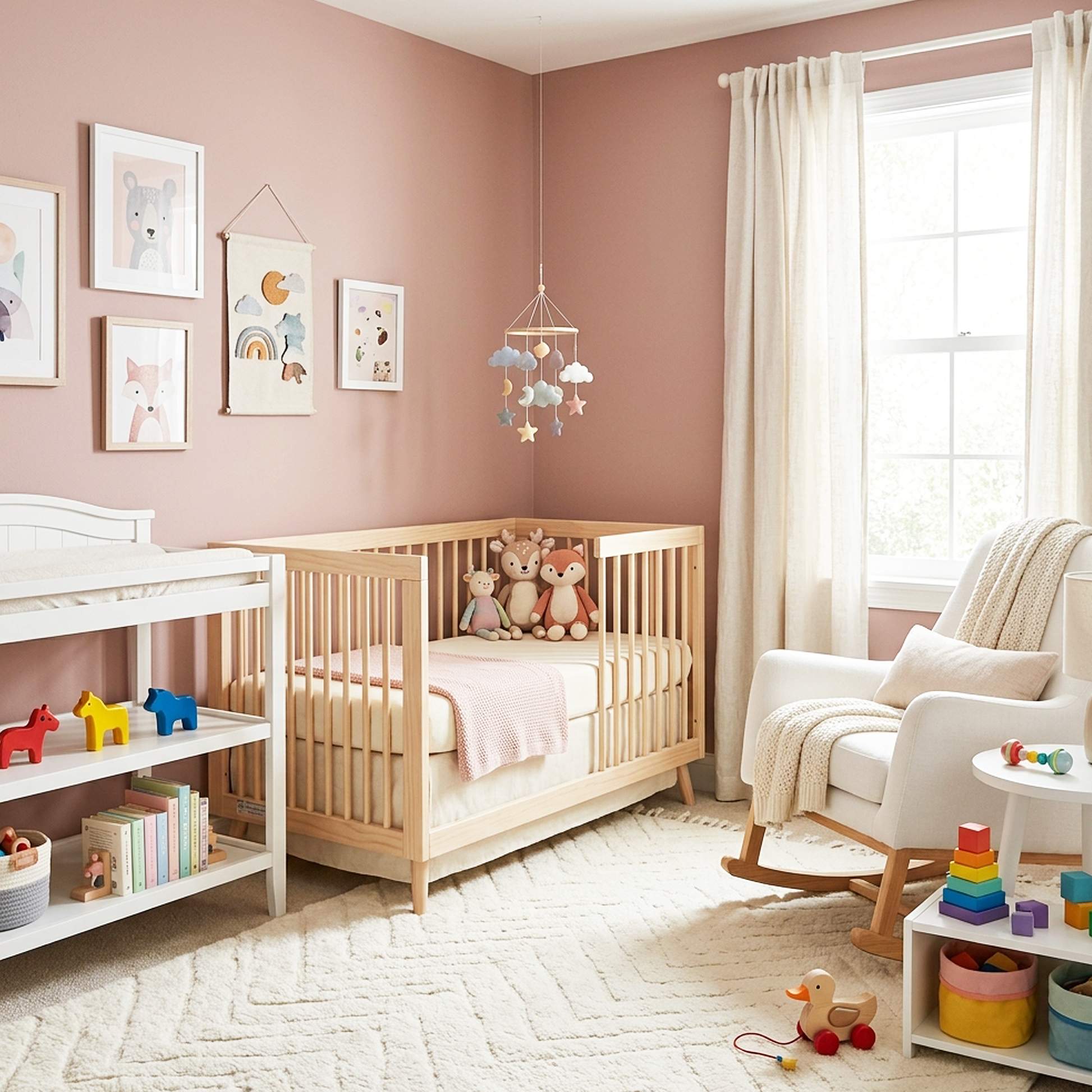 rosetone painted nursery