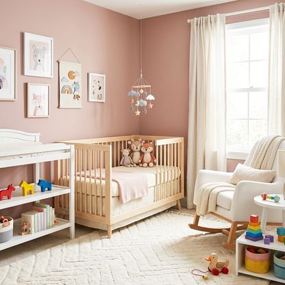 rosetone painted nursery