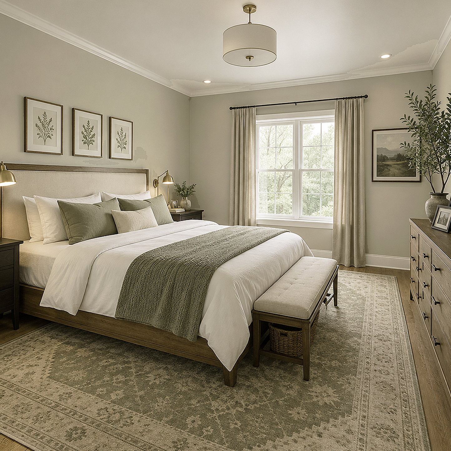 sag harbor gray painted bedroom