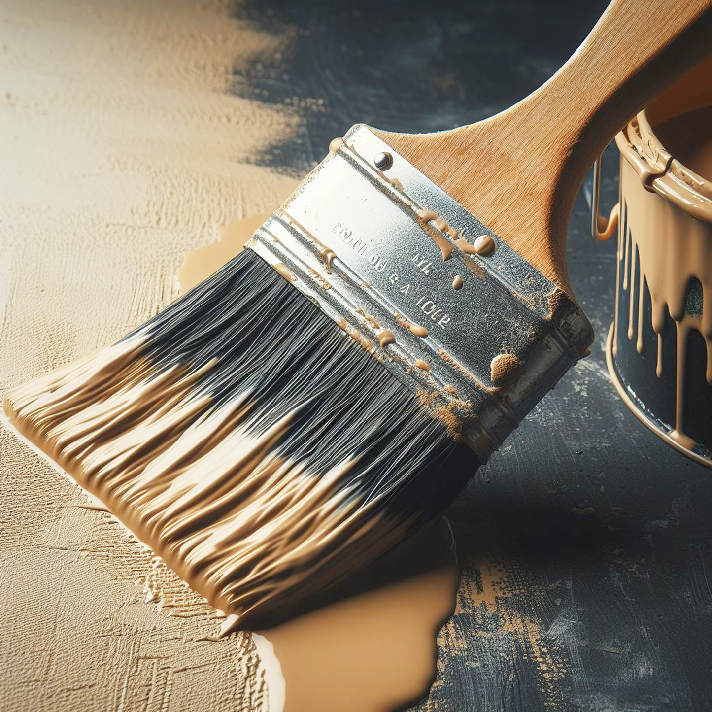 sandy brown paint brush