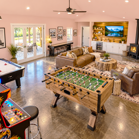 sanibel peach painted game room