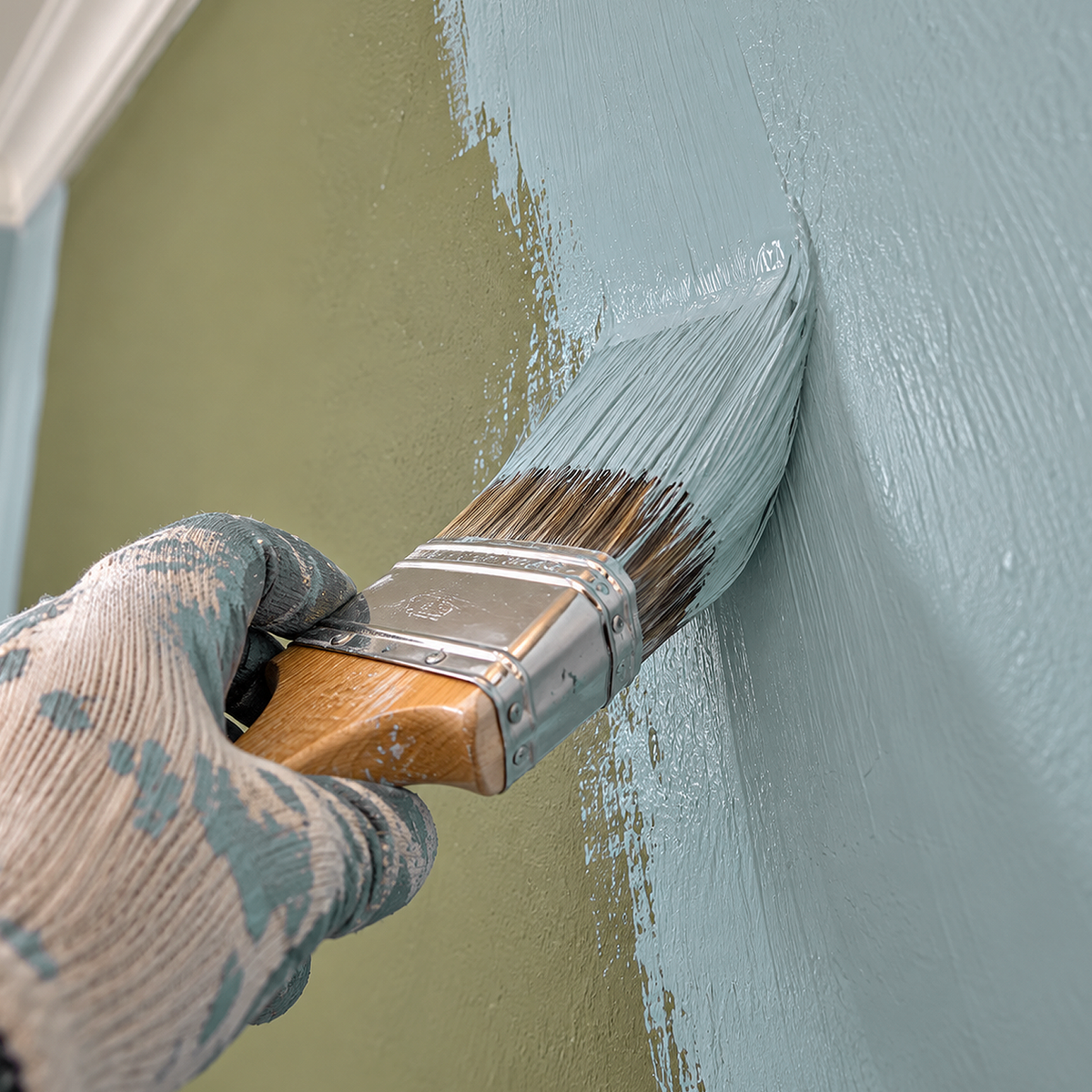 santorini blue paint brush