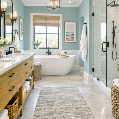 sea star painted bathroom