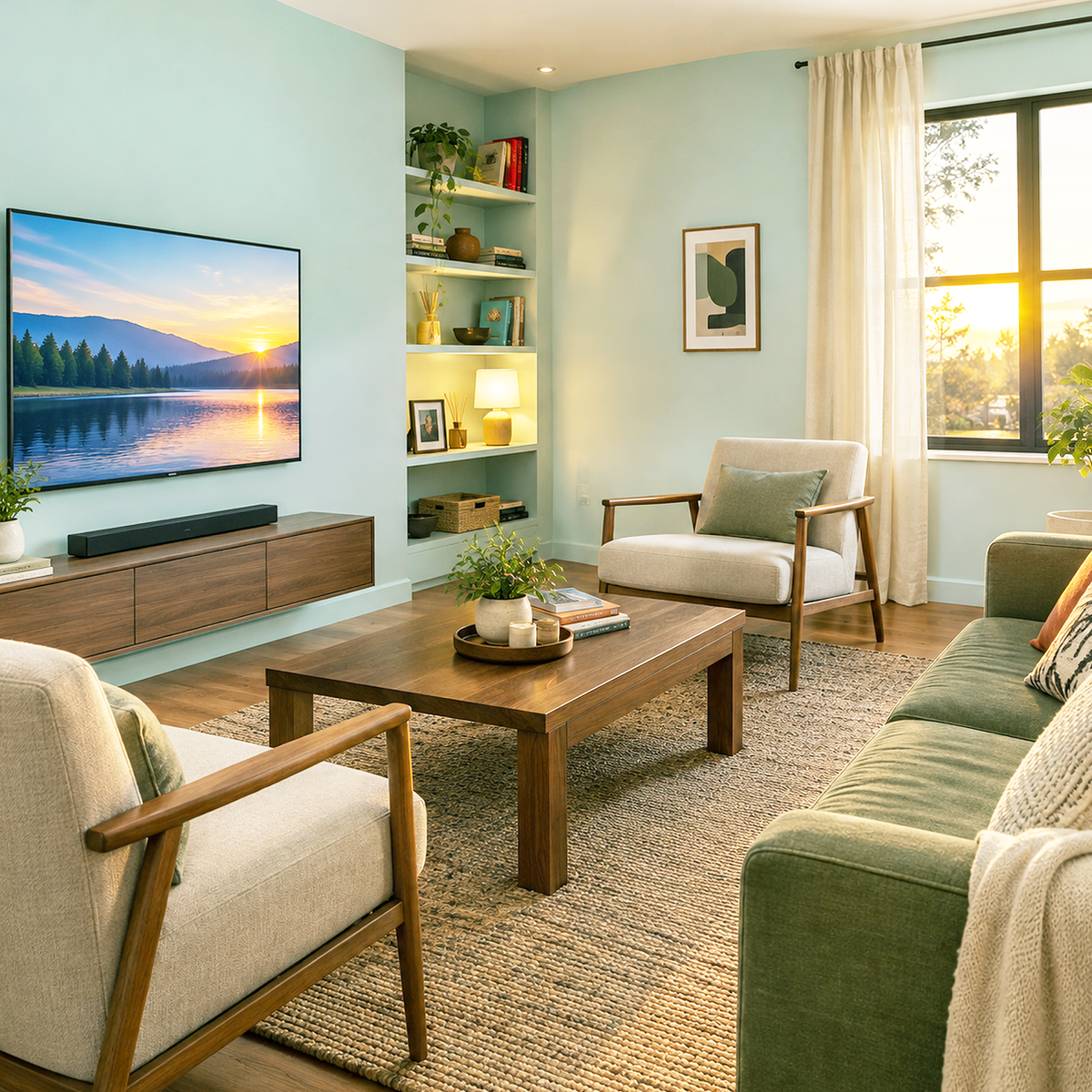seacliff heights painted living room