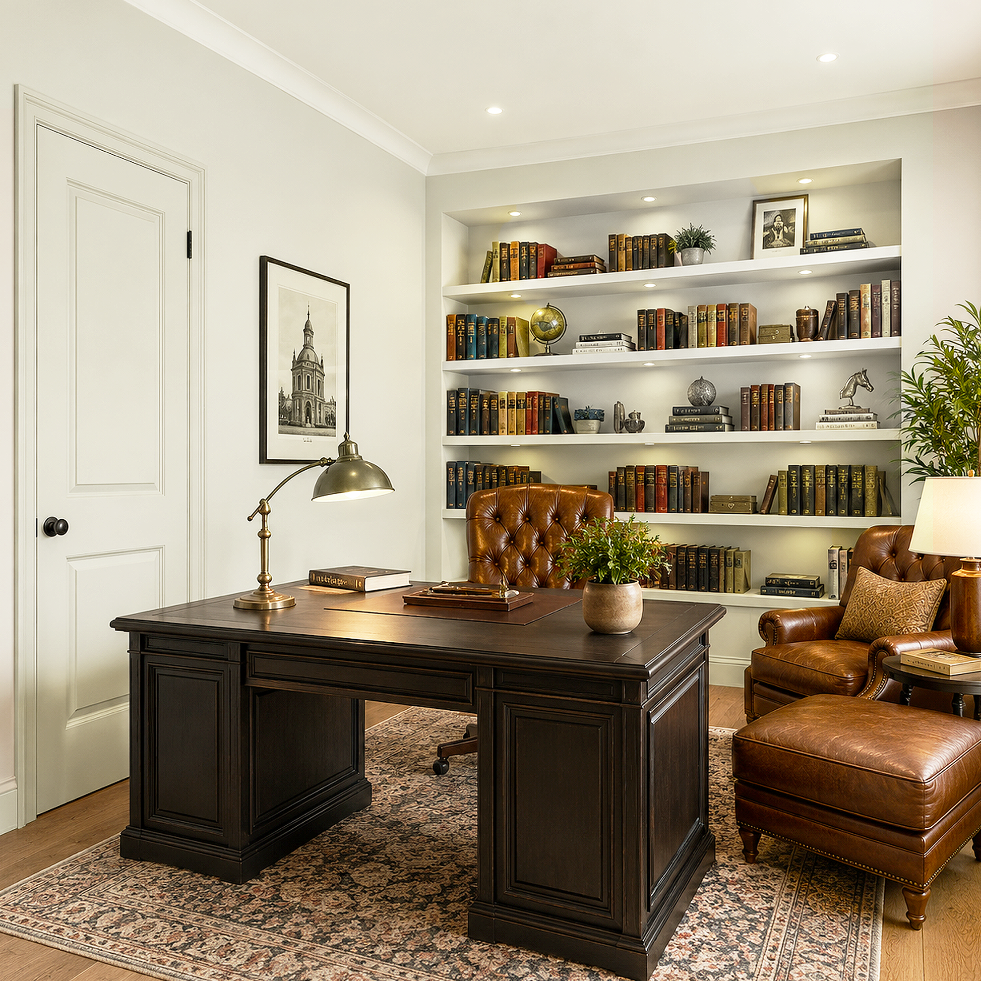 seapearl painted home library