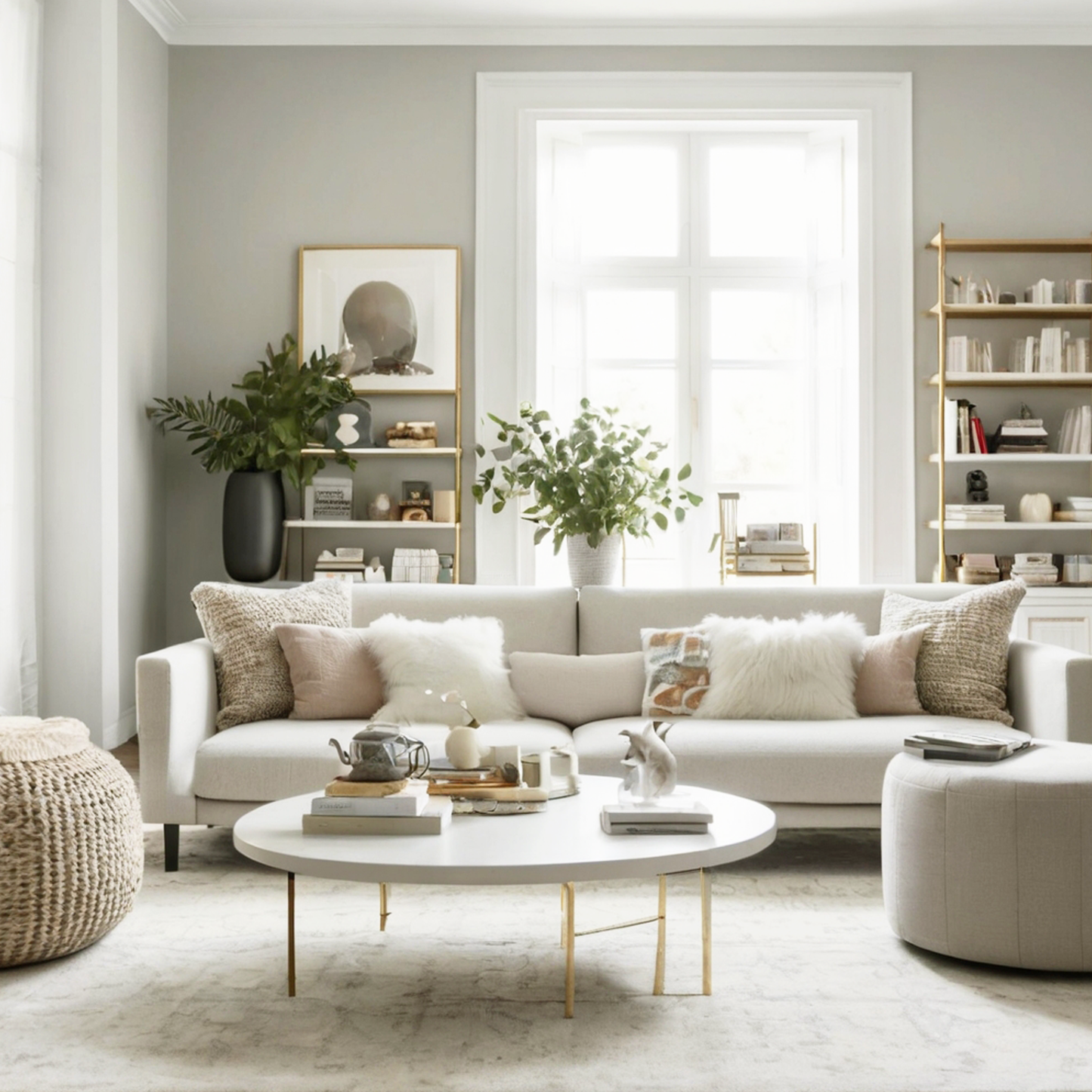 sebring white painted living room