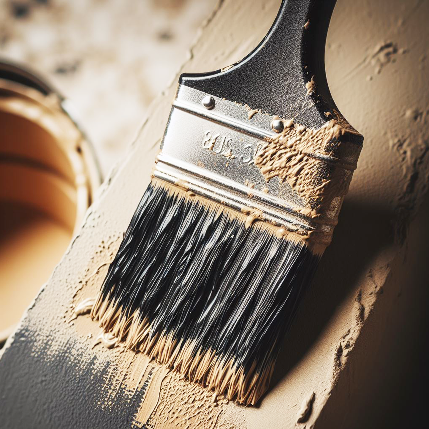 shaker beige painted brush