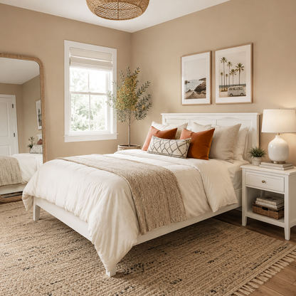 sherwood tan painted bedroom