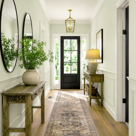 silken pine painted hallway