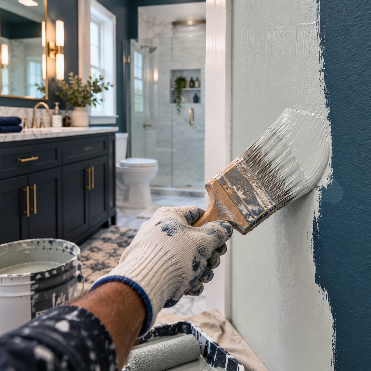 silver chain paint brush