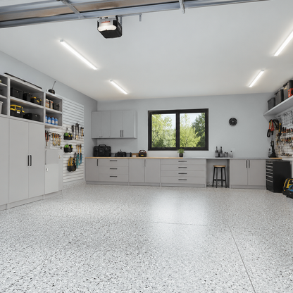 silver lining painted garage