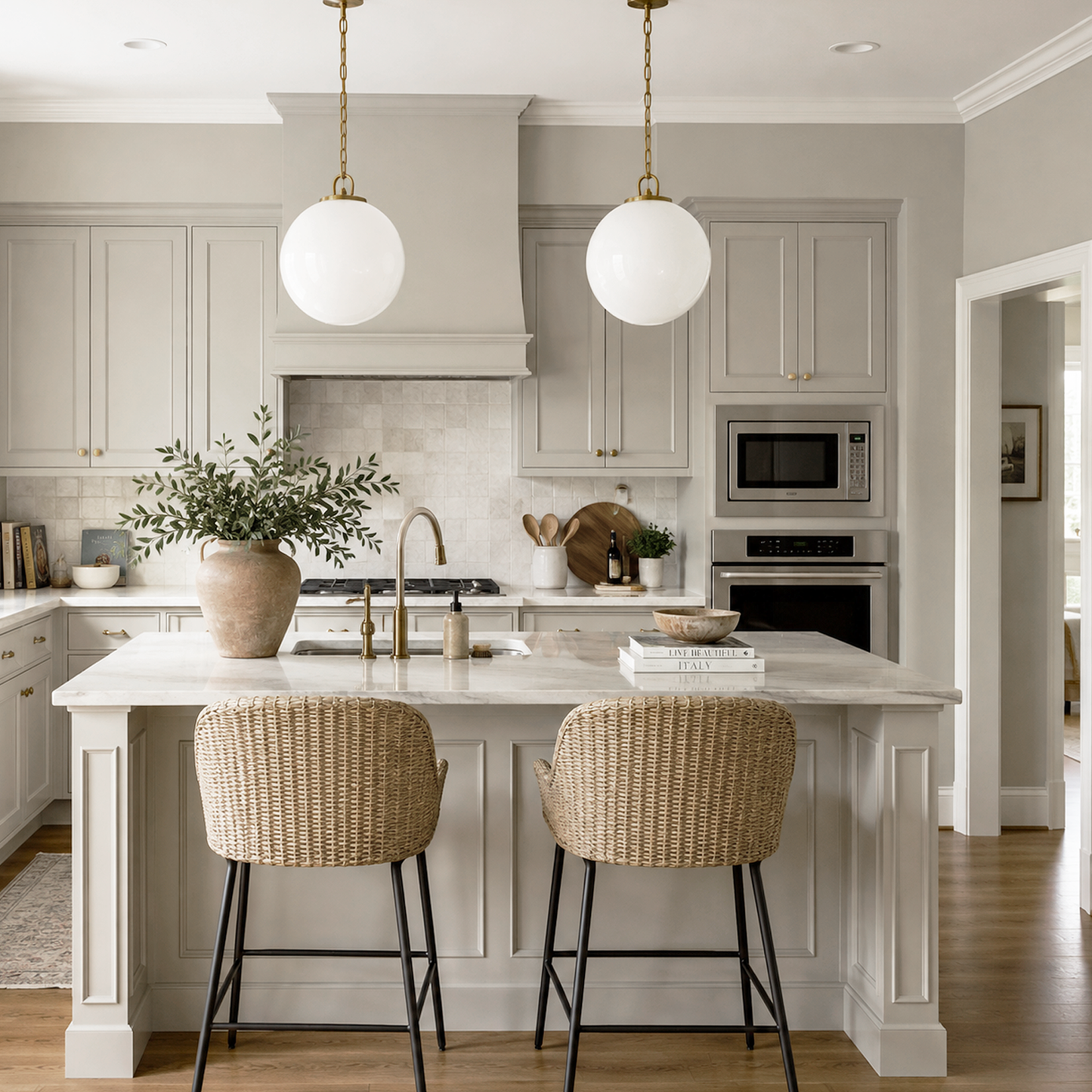 smoke and mirrors painted kitchen