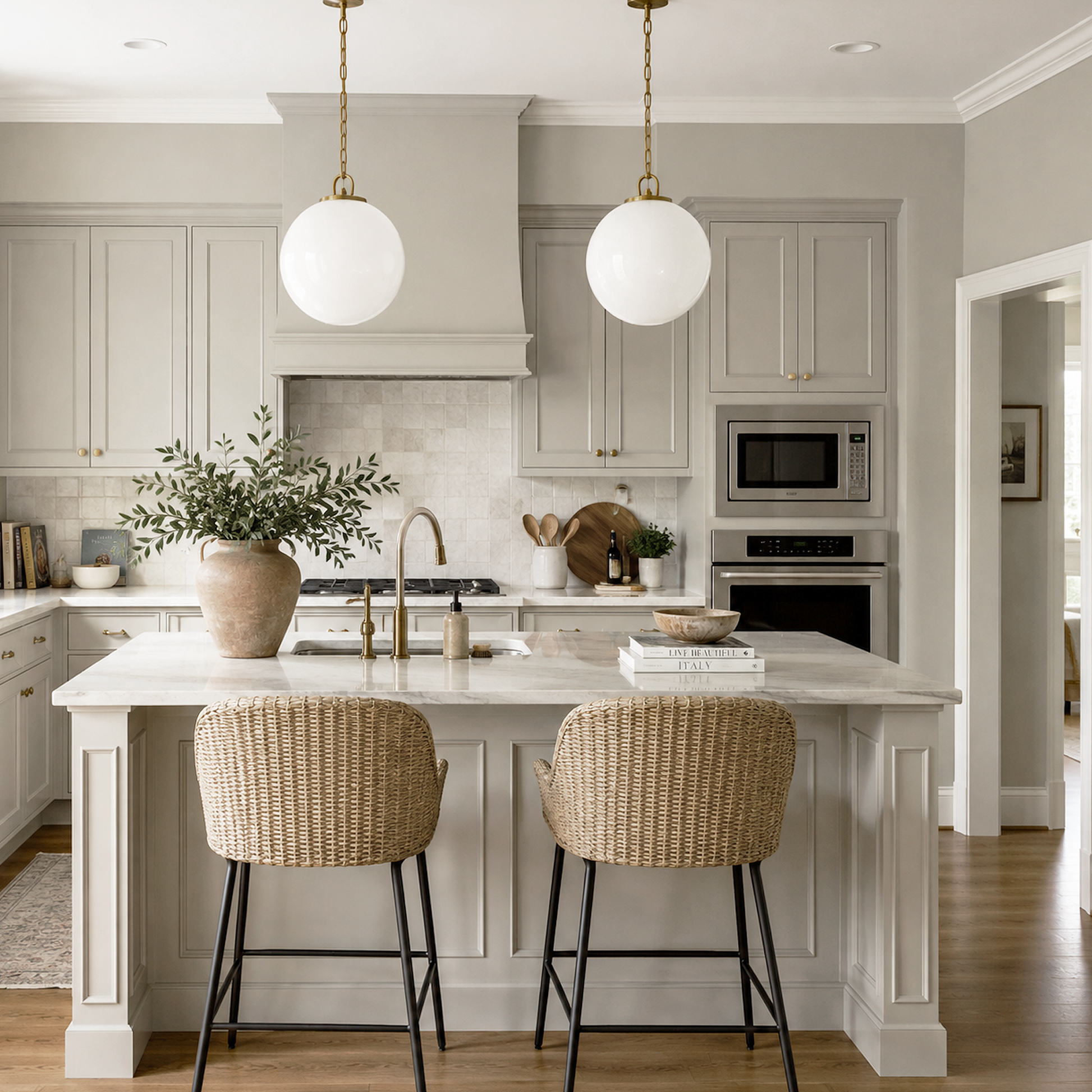 smoke and mirrors painted kitchen