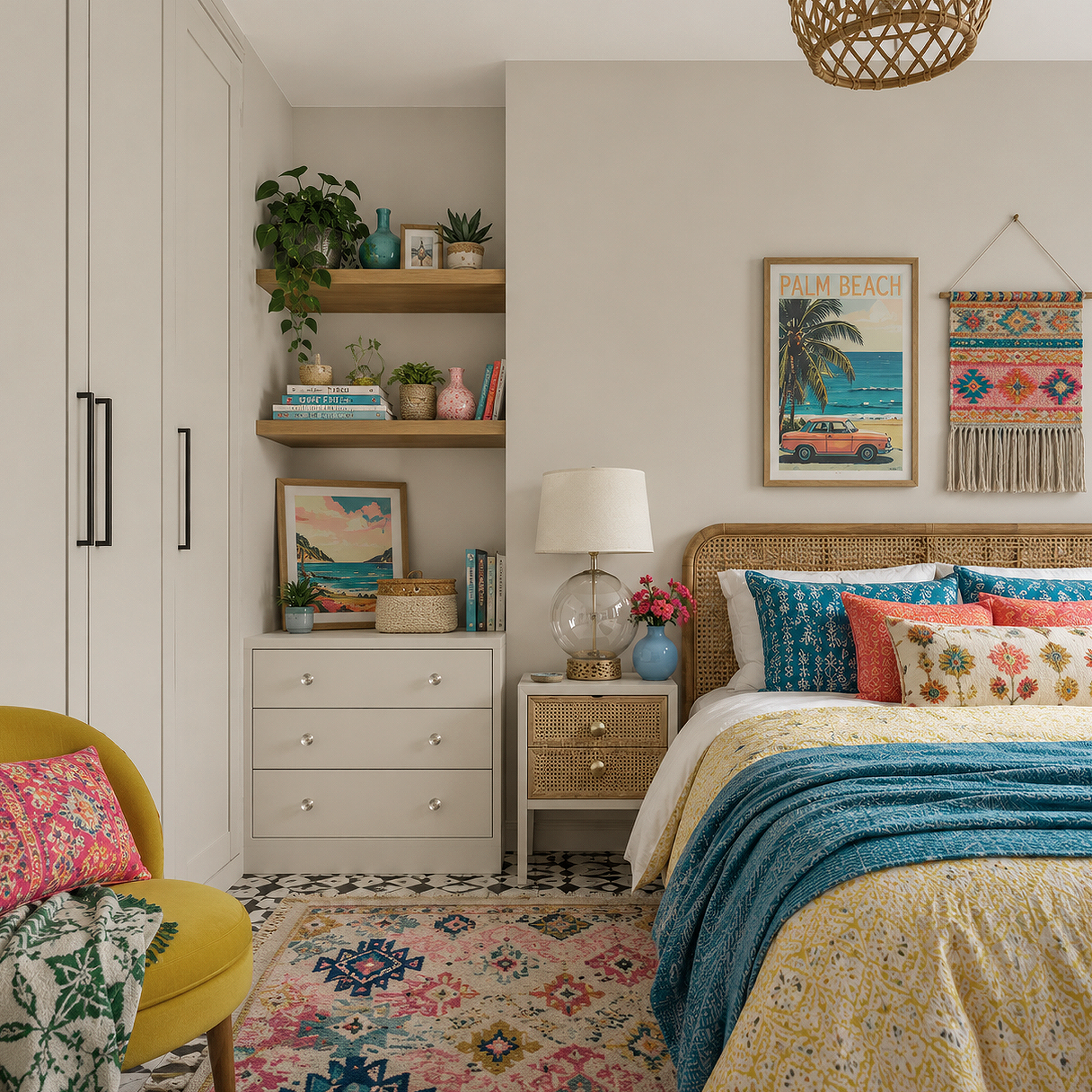 smokey taupe painted bedroom