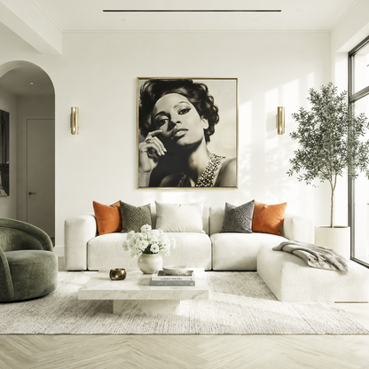 snowfall white painted living room