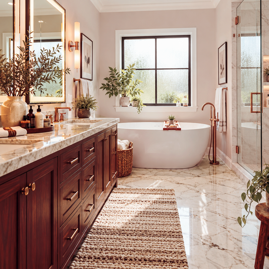 soft sand painted bathroom