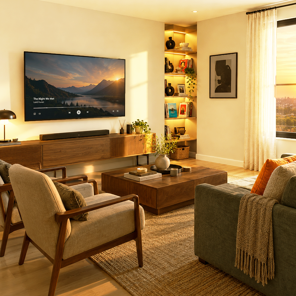 soleil painted living room
