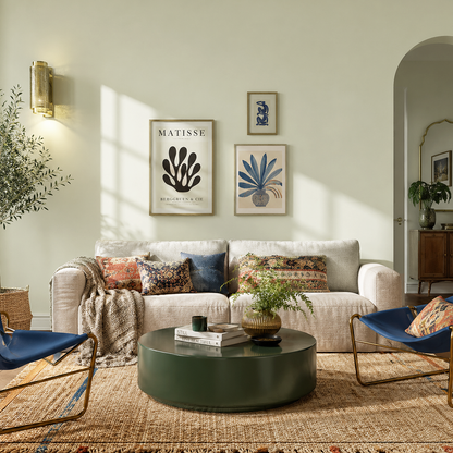 spanish olive painted living room