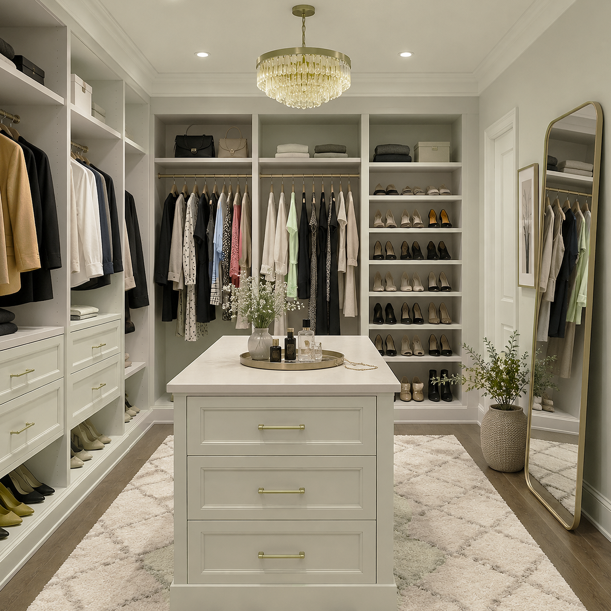 spring thaw painted walk in closet