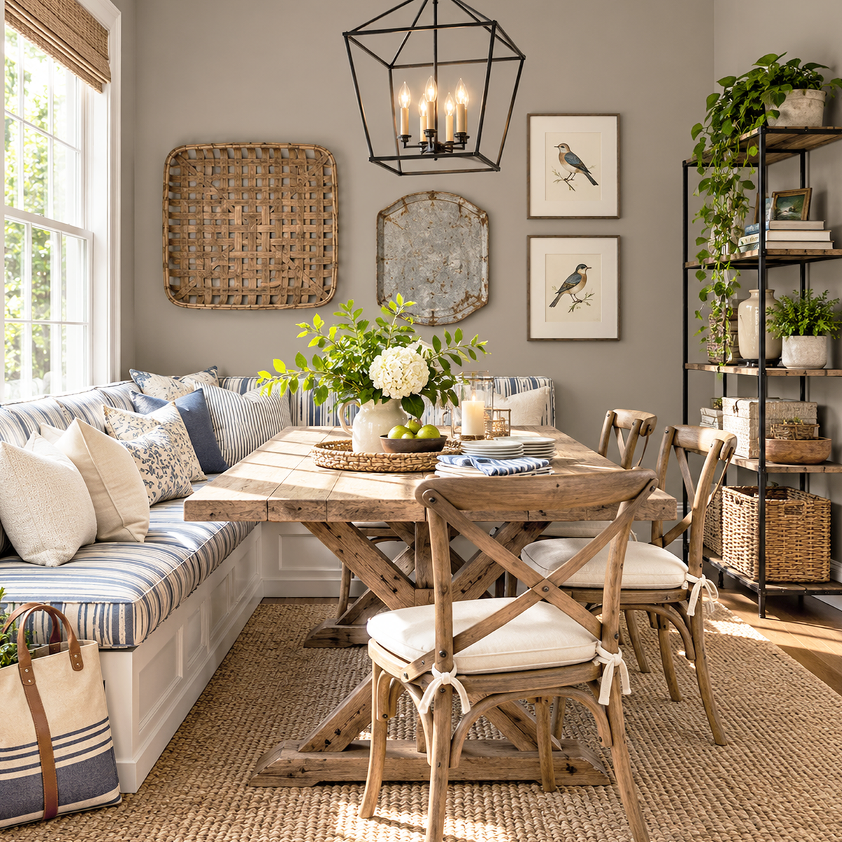 stardust painted dining nook
