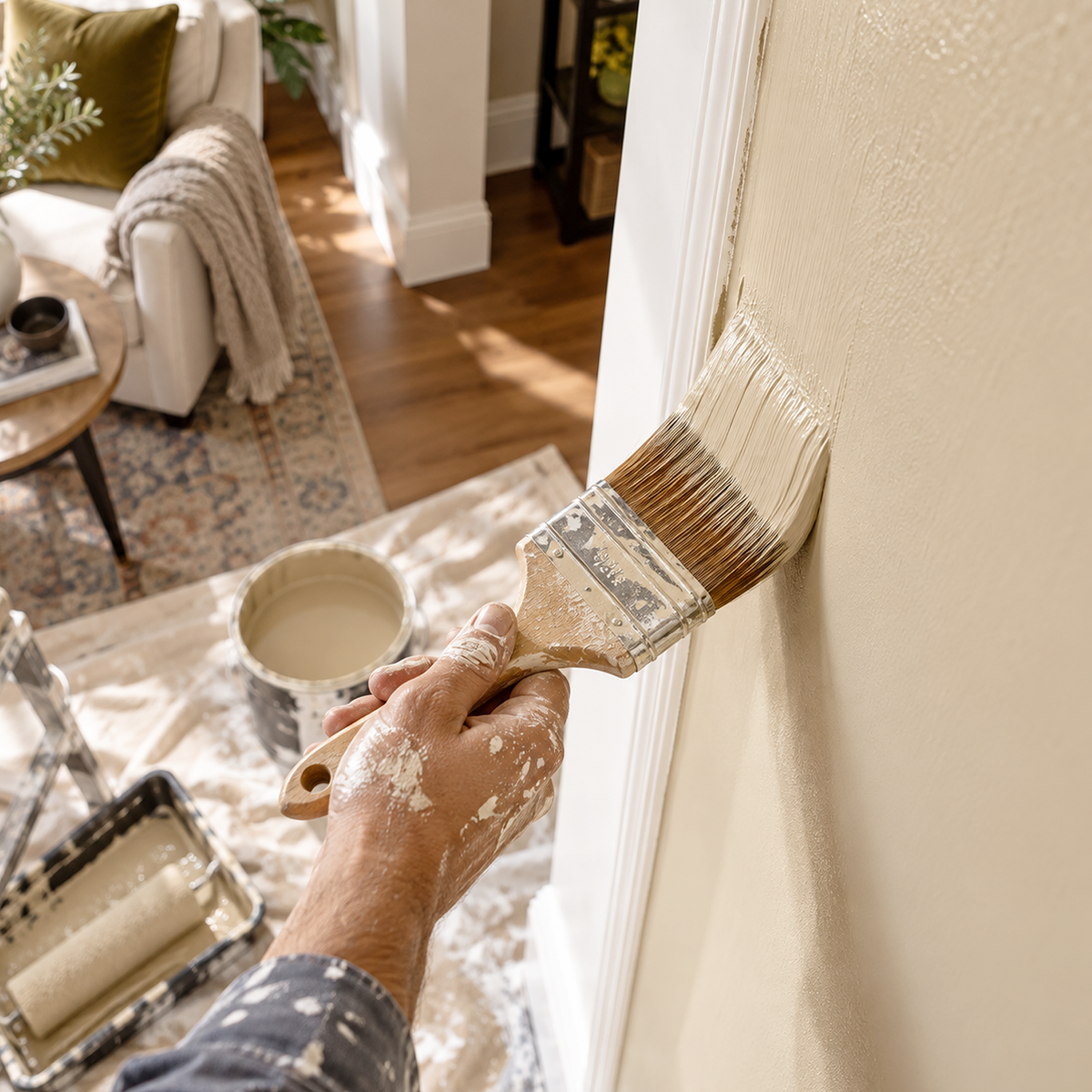 stone house paint brush
