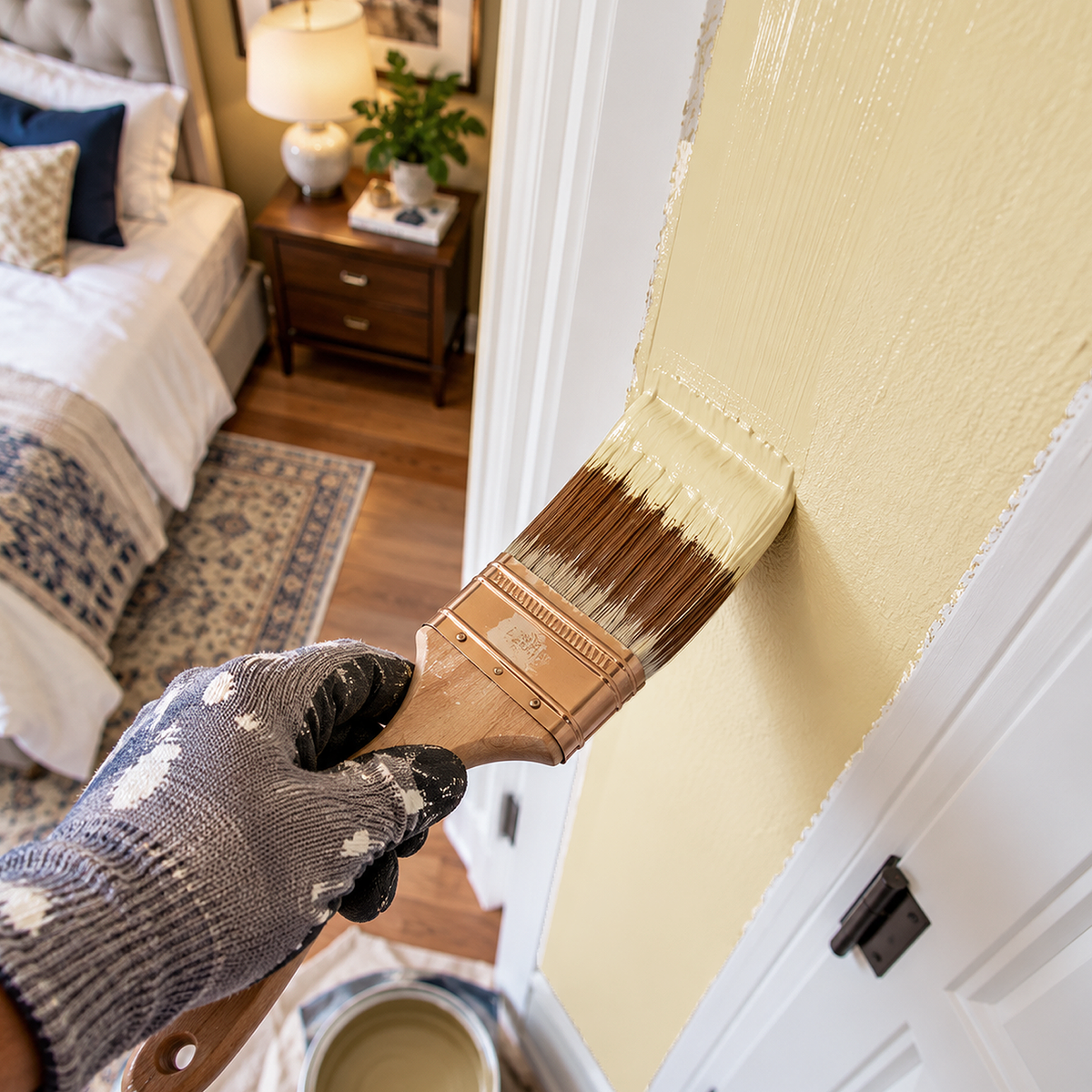 straw hat paint brush