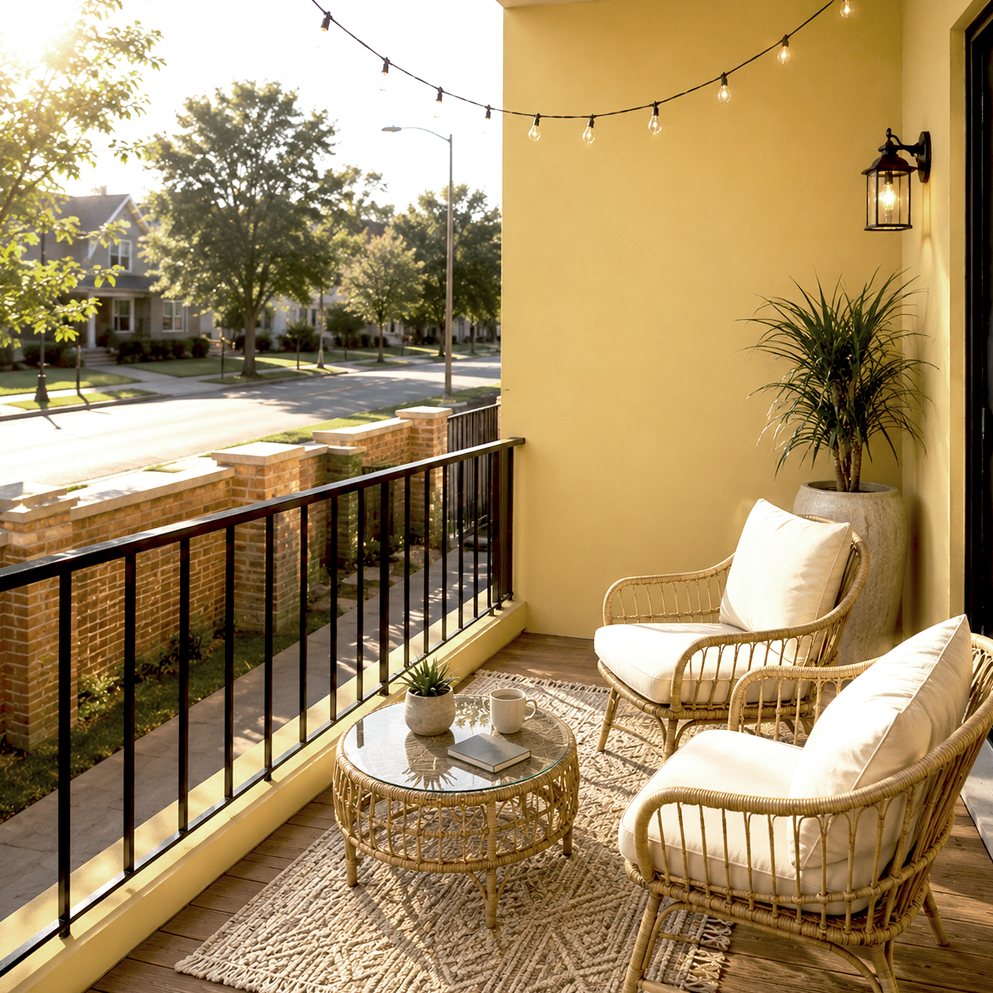 stuart gold painted balcony