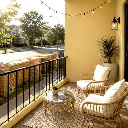 stuart gold painted balcony