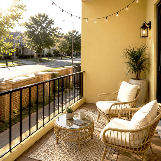 stuart gold painted balcony