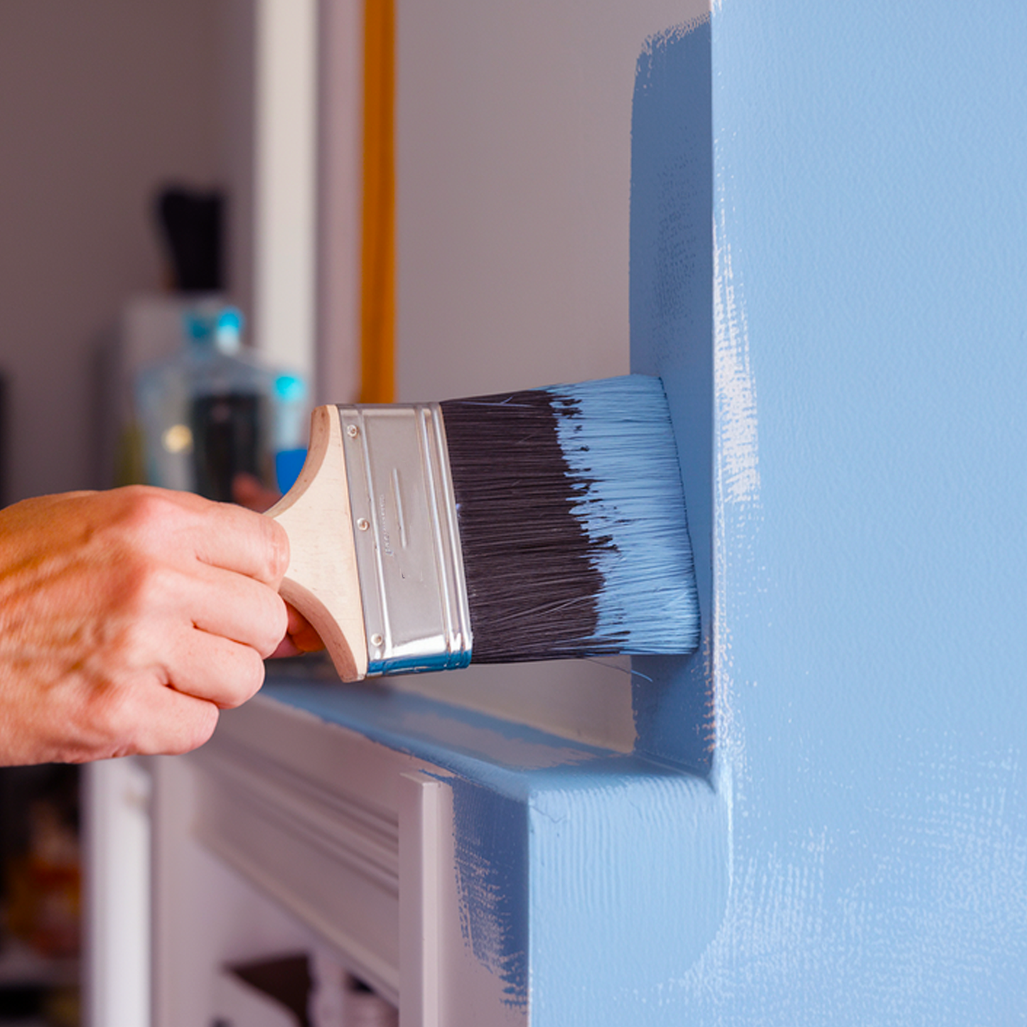 summer blue paint brush