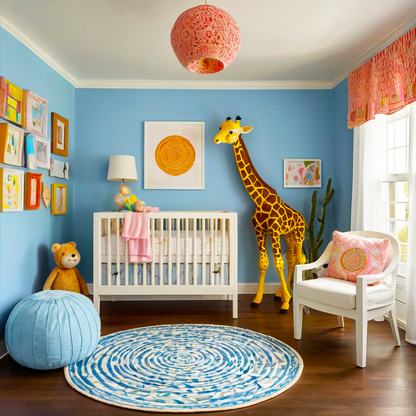 summer blue painted nursery