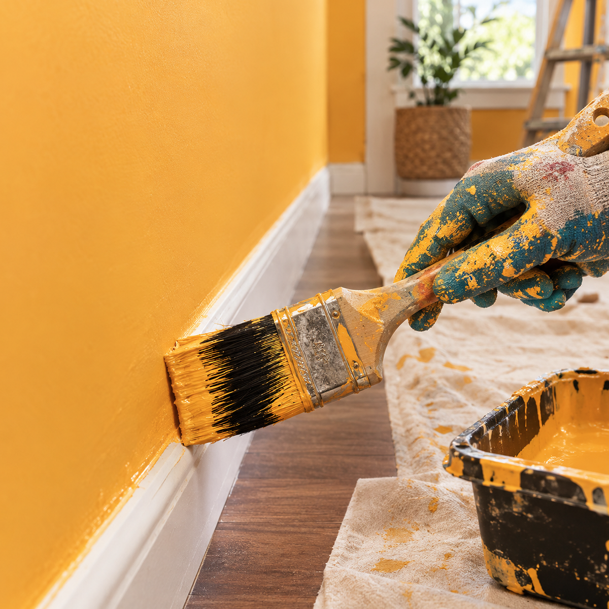 sunflower fields paint brush