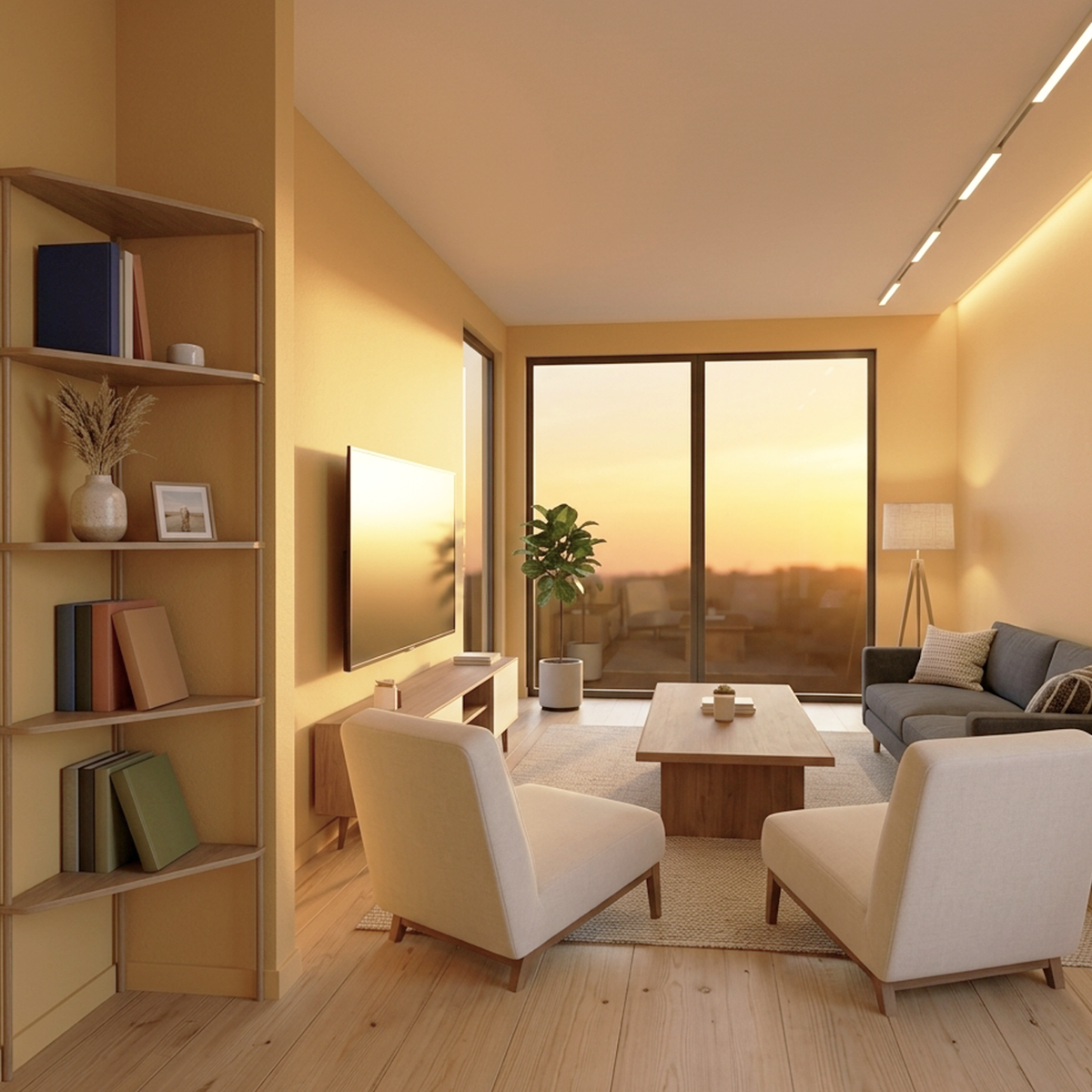 sunny days painted living room