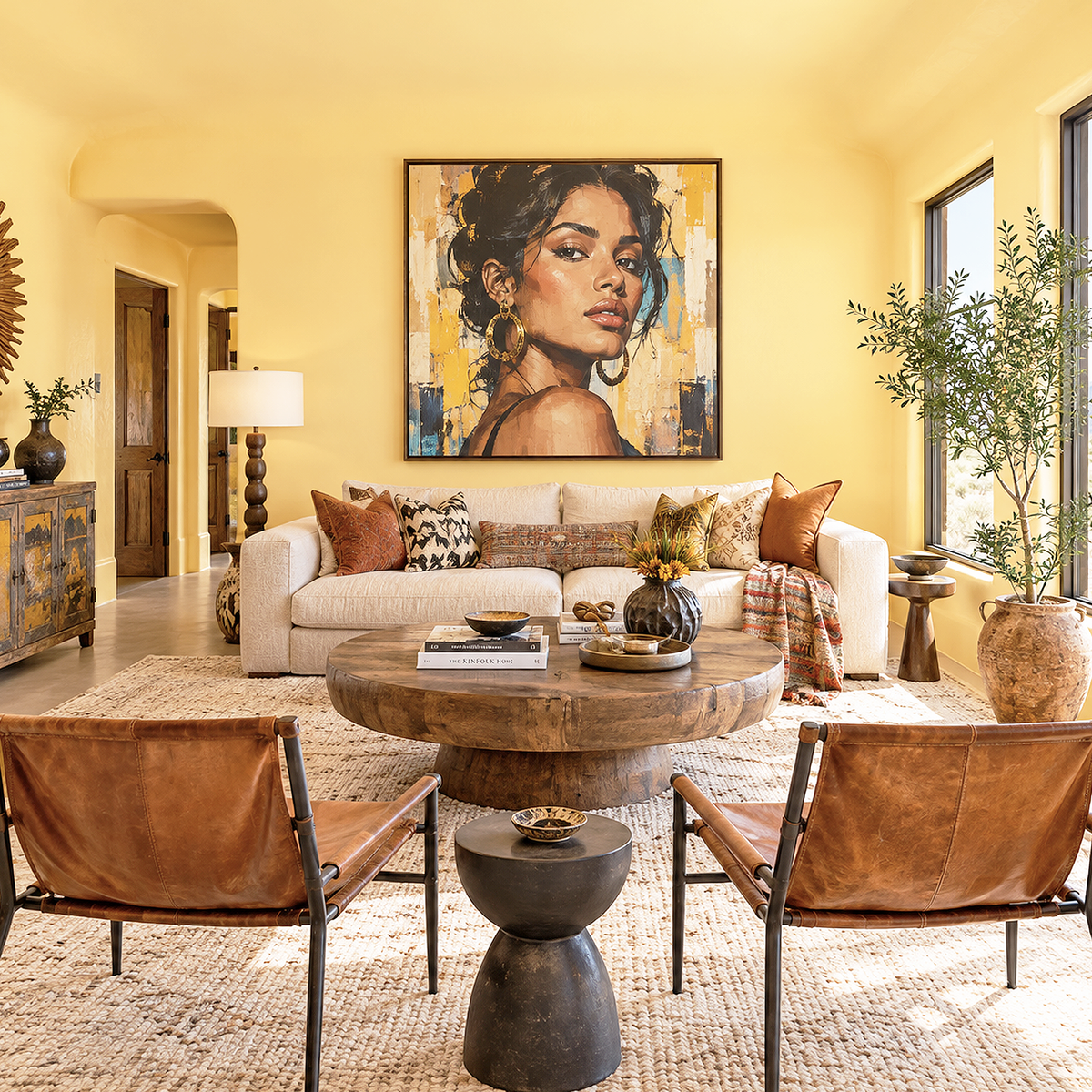 sweet butter painted living room