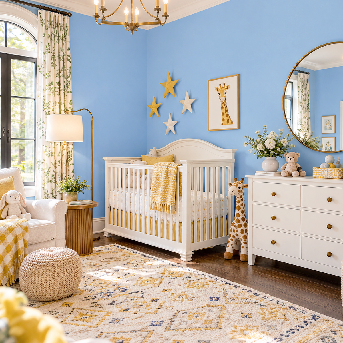 swiss blue painted nursery
