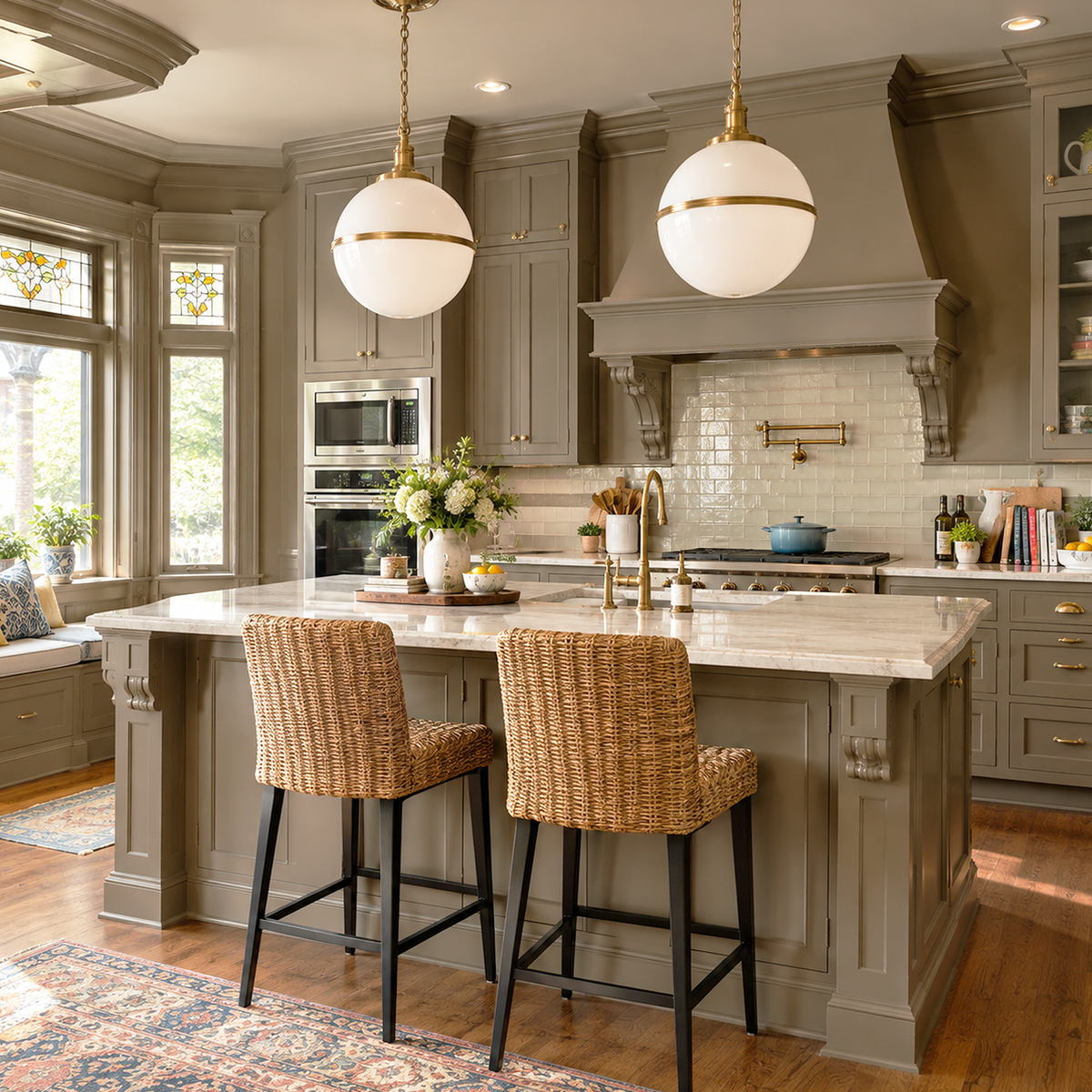 texas leather painted kitchen