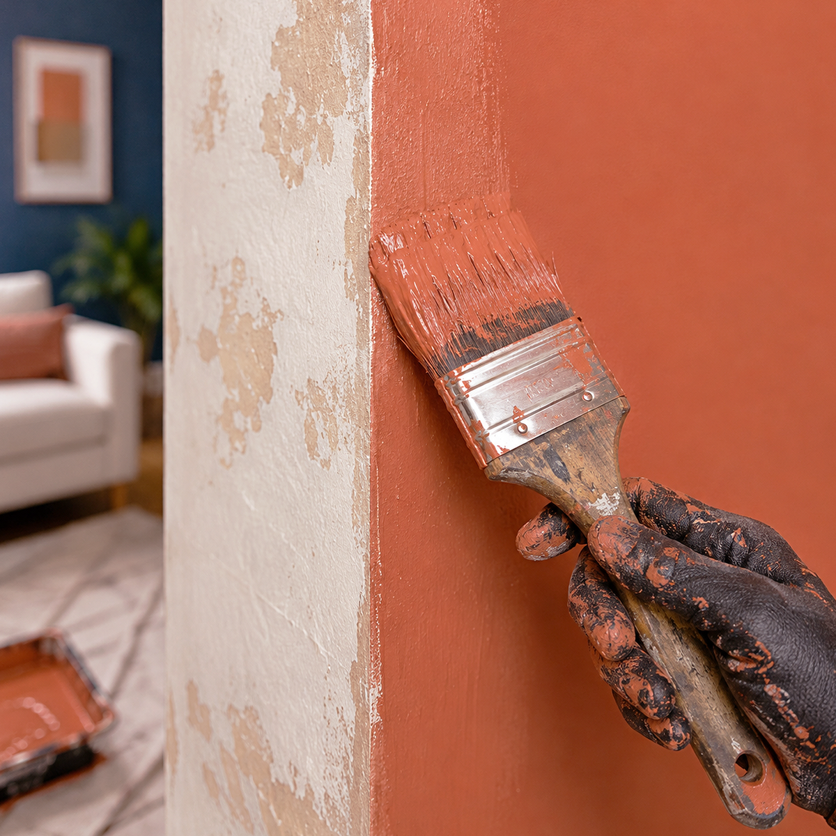 tropical orange paint brush