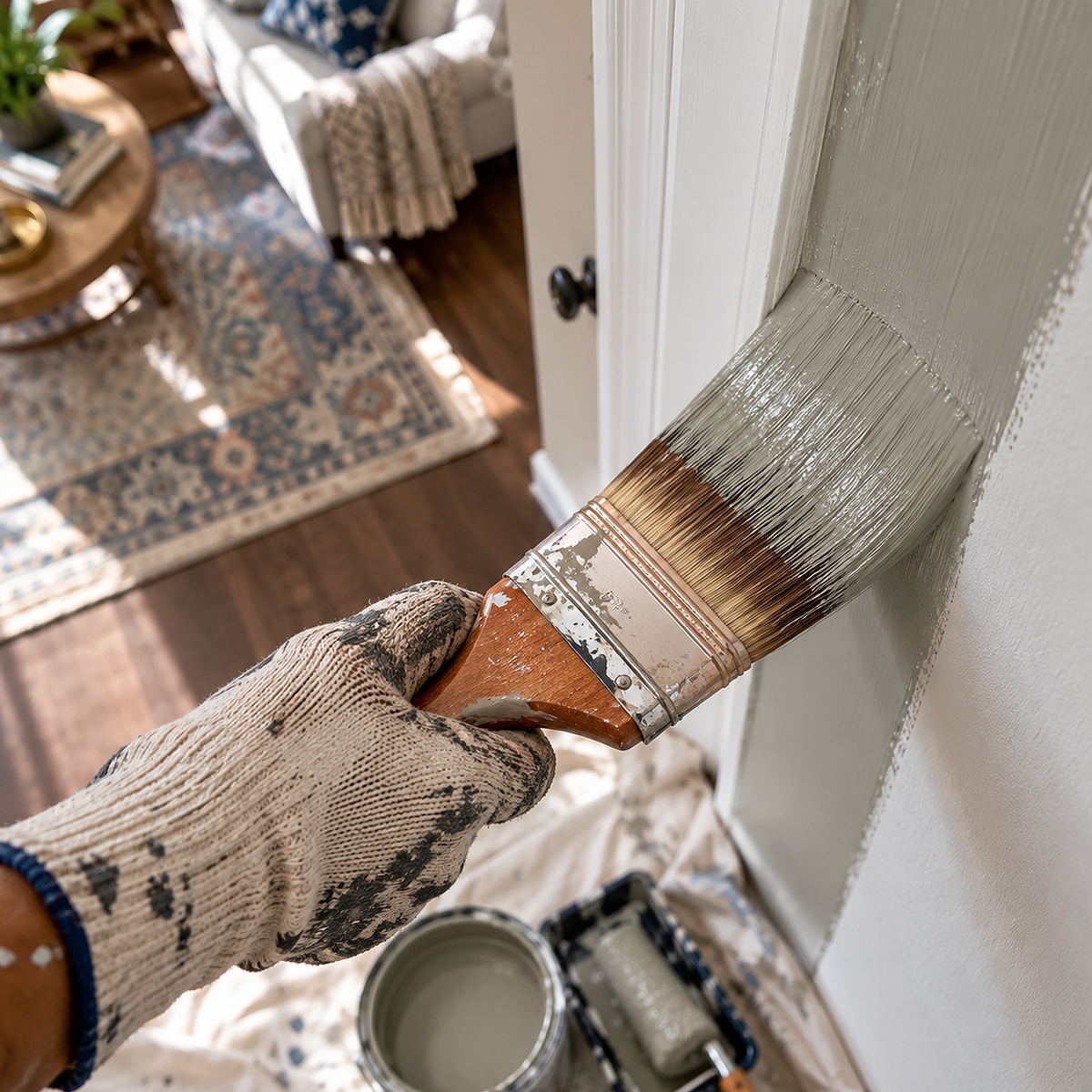tweed coat paint brush