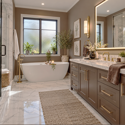 van buren brown painted bathroom