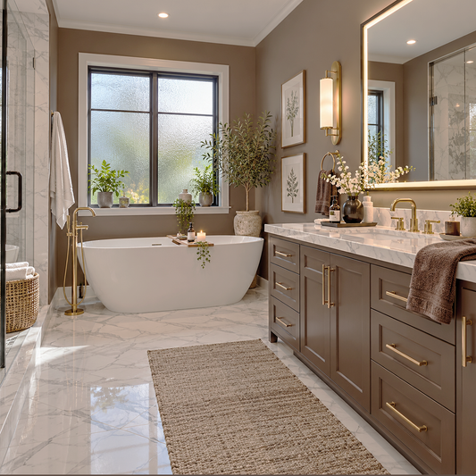 van buren brown painted bathroom